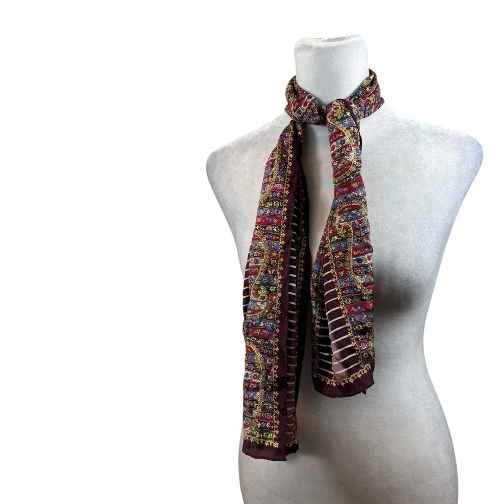 Ladies Echo Brand Silk Floral Print Multicolor‎ Scarf